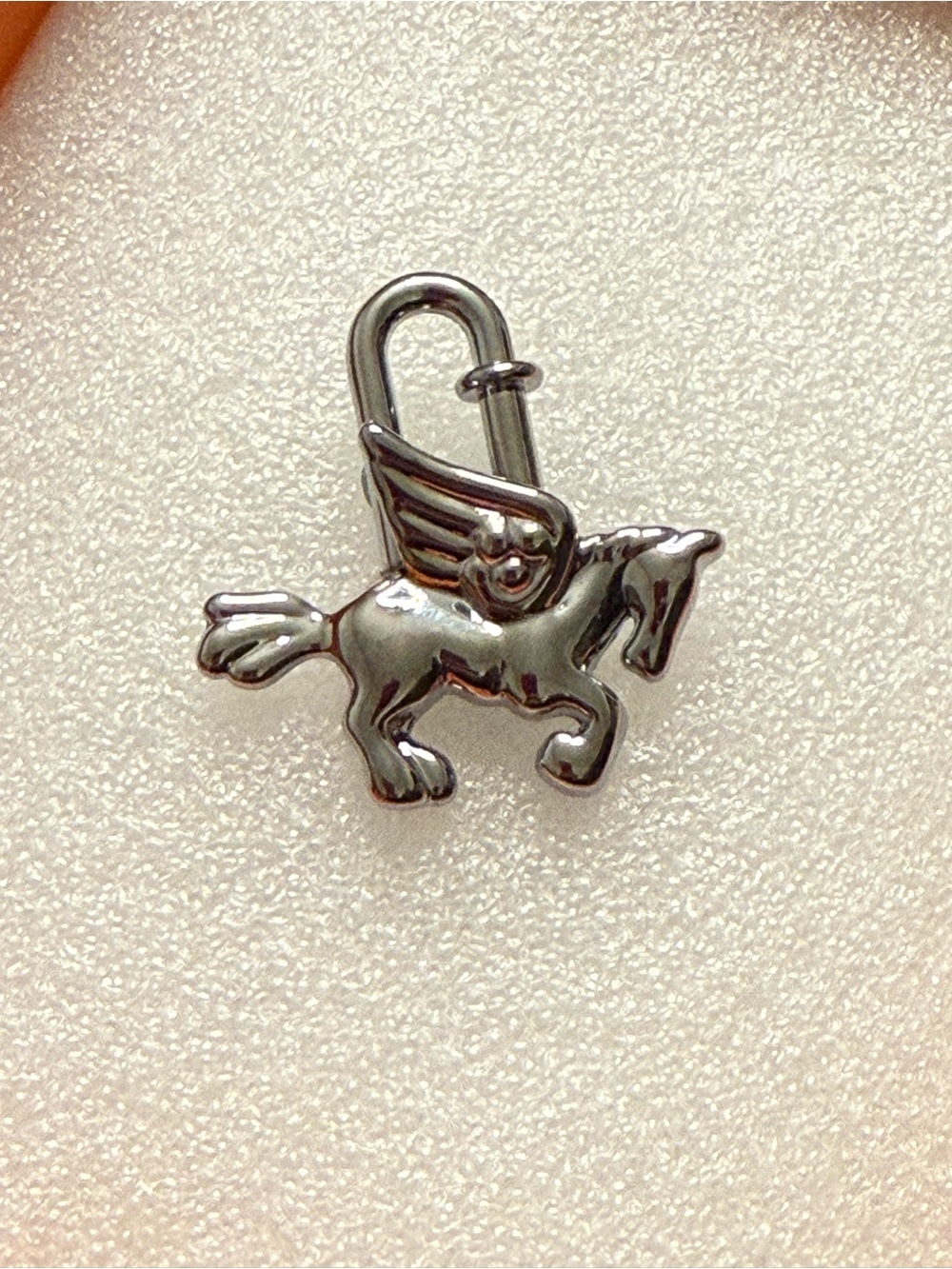 Silver Pegasus Charm Clip for Purse Accessories